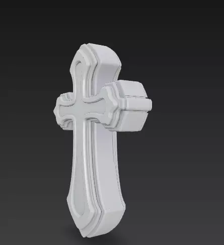 Stylized Ornamental Cross Relief 3D Model 3D print model_8