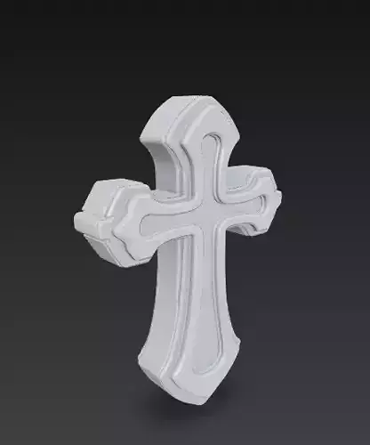 Stylized Ornamental Cross Relief 3D Model 3D print model Stylized Ornamental Cross Relief 3D Model 3D print model