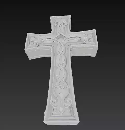 Ornamental Cross 3D Model - Stylized Decorative Sculpture 3D print model Ornamental Cross 3D Model - Stylized Decorative Sculpture 3D print model