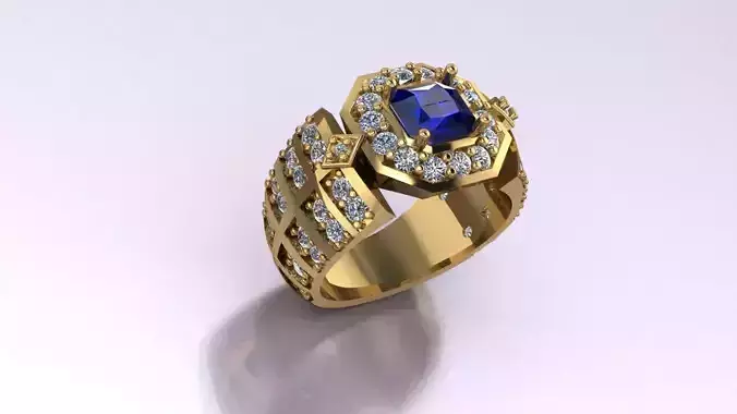 Statement Ring Jewelry model - Aegis for women 3D print model