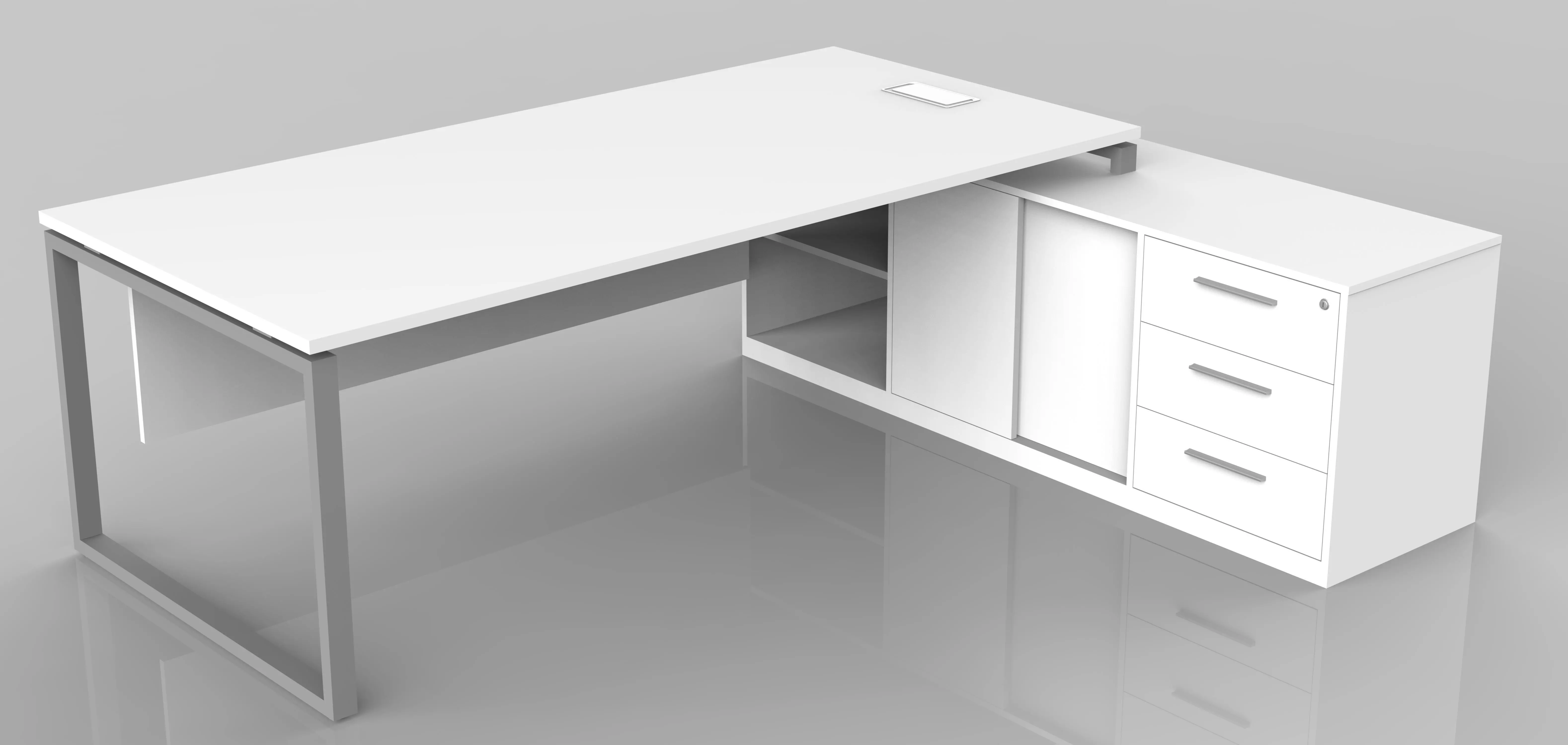 OFFICE DESK 200X90X75CM  Low-poly 3D model_2