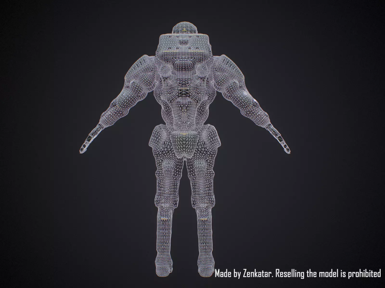 Realistic Heavy Armored Military Robot Unreal Engine Unity Low-poly 3D model_22