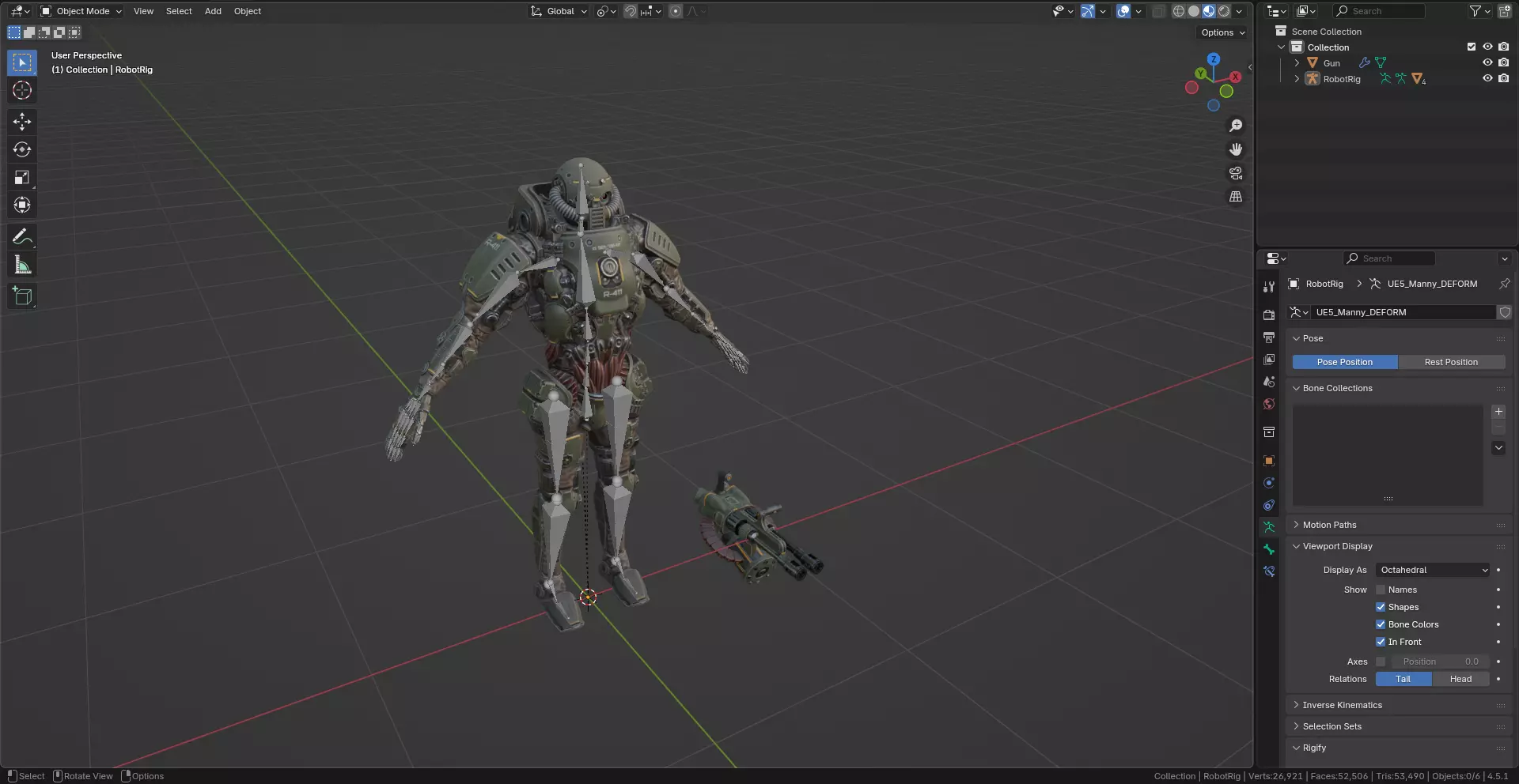 Realistic Heavy Armored Military Robot Unreal Engine Unity Low-poly 3D model_27