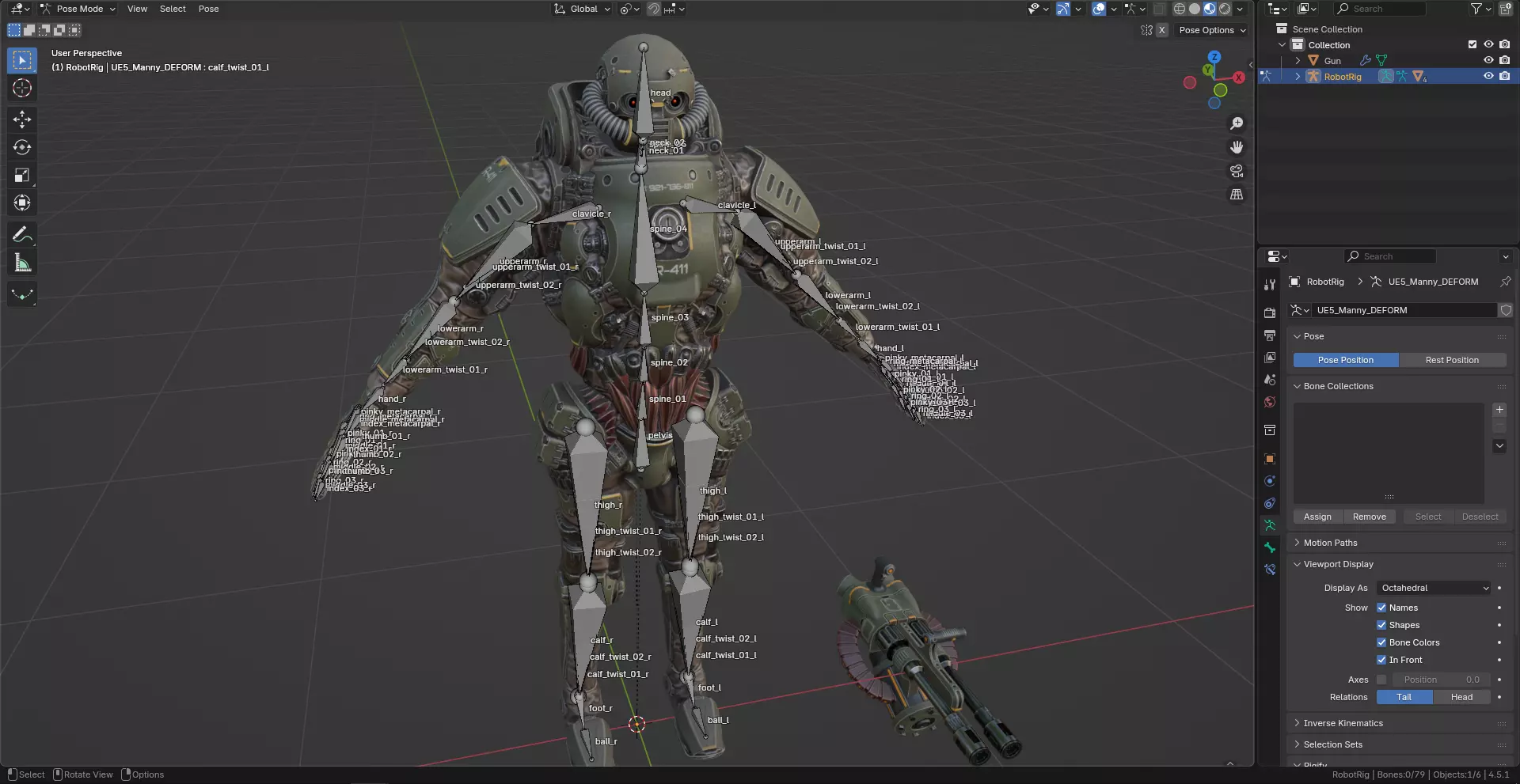 Realistic Heavy Armored Military Robot Unreal Engine Unity Low-poly 3D model_29