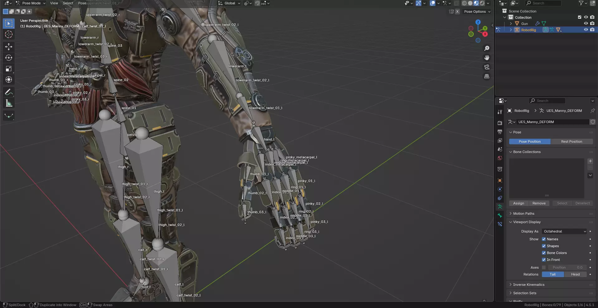 Realistic Heavy Armored Military Robot Unreal Engine Unity Low-poly 3D model_30