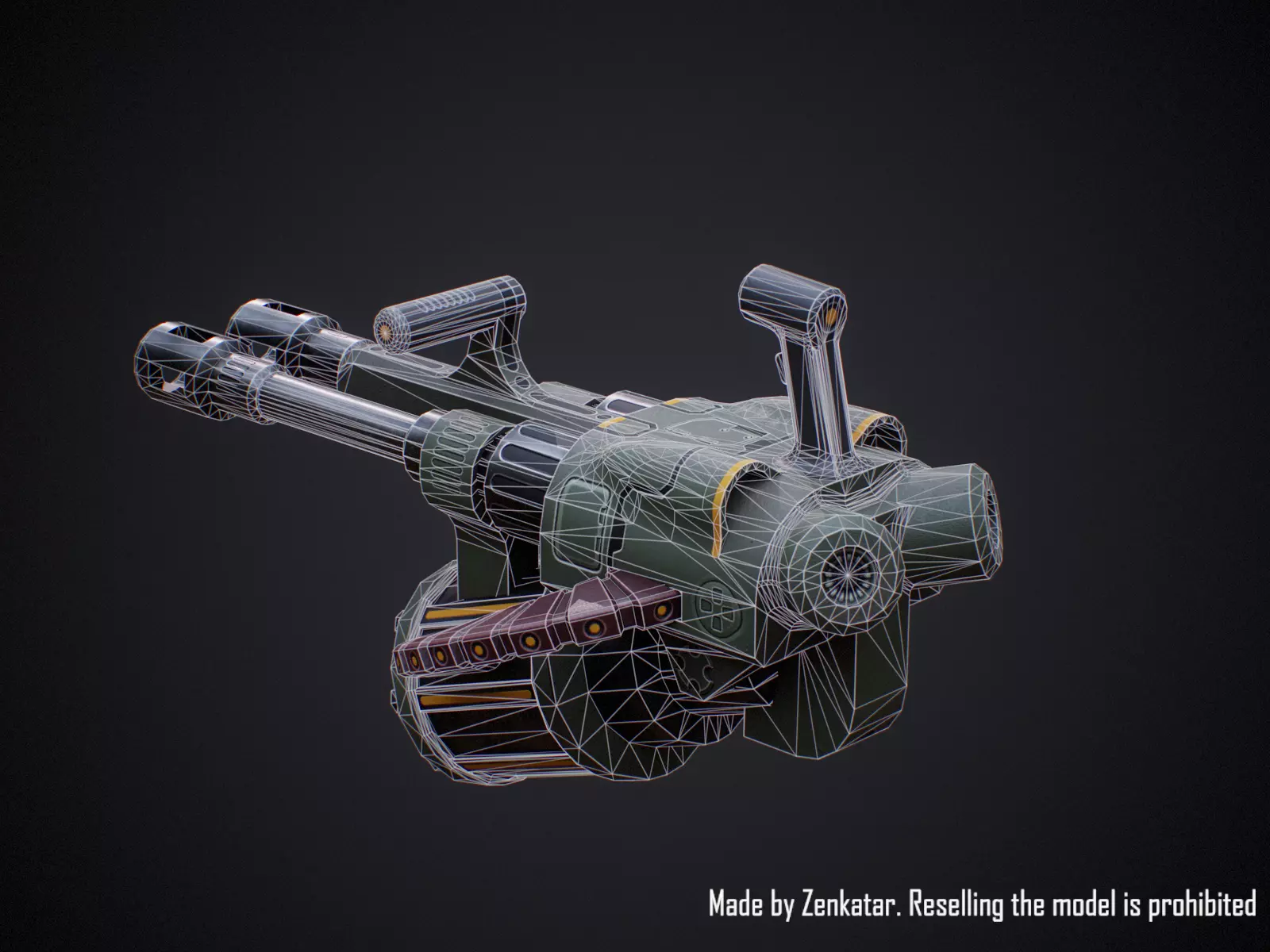 Realistic Heavy Armored Military Robot Unreal Engine Unity Low-poly 3D model_26