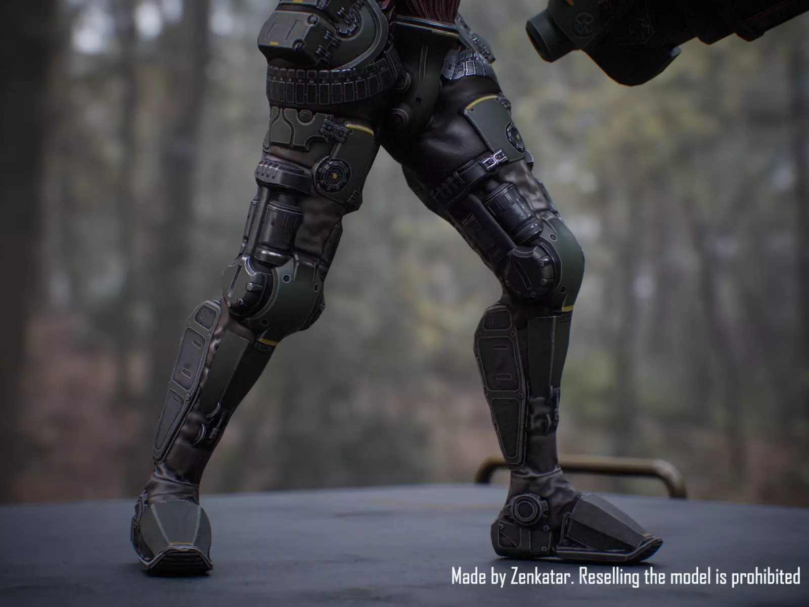 Realistic Heavy Armored Military Robot Unreal Engine Unity Low-poly 3D model_11