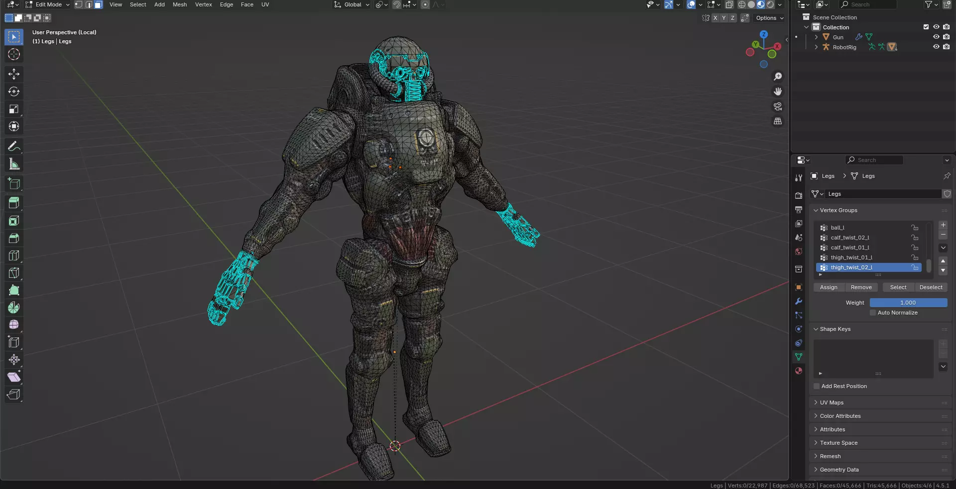 Realistic Heavy Armored Military Robot Unreal Engine Unity Low-poly 3D model_28