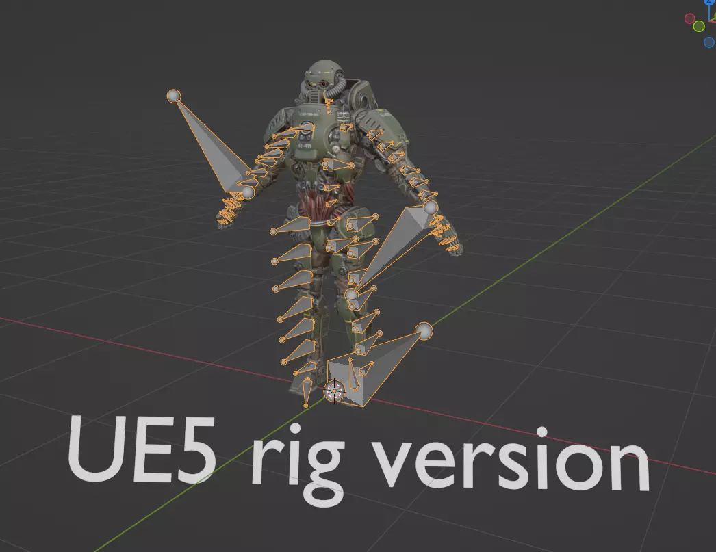 Realistic Heavy Armored Military Robot Unreal Engine Unity Low-poly 3D model_31
