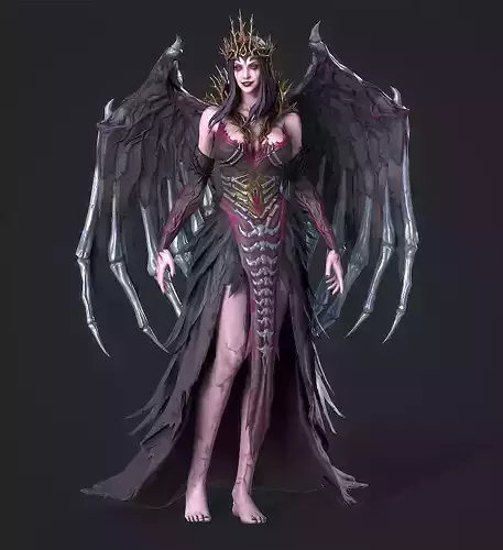 demon Princess Low-poly 3D model