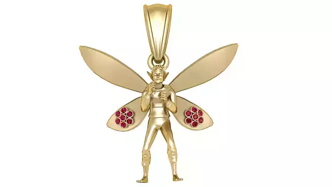 This glittering doll pendant