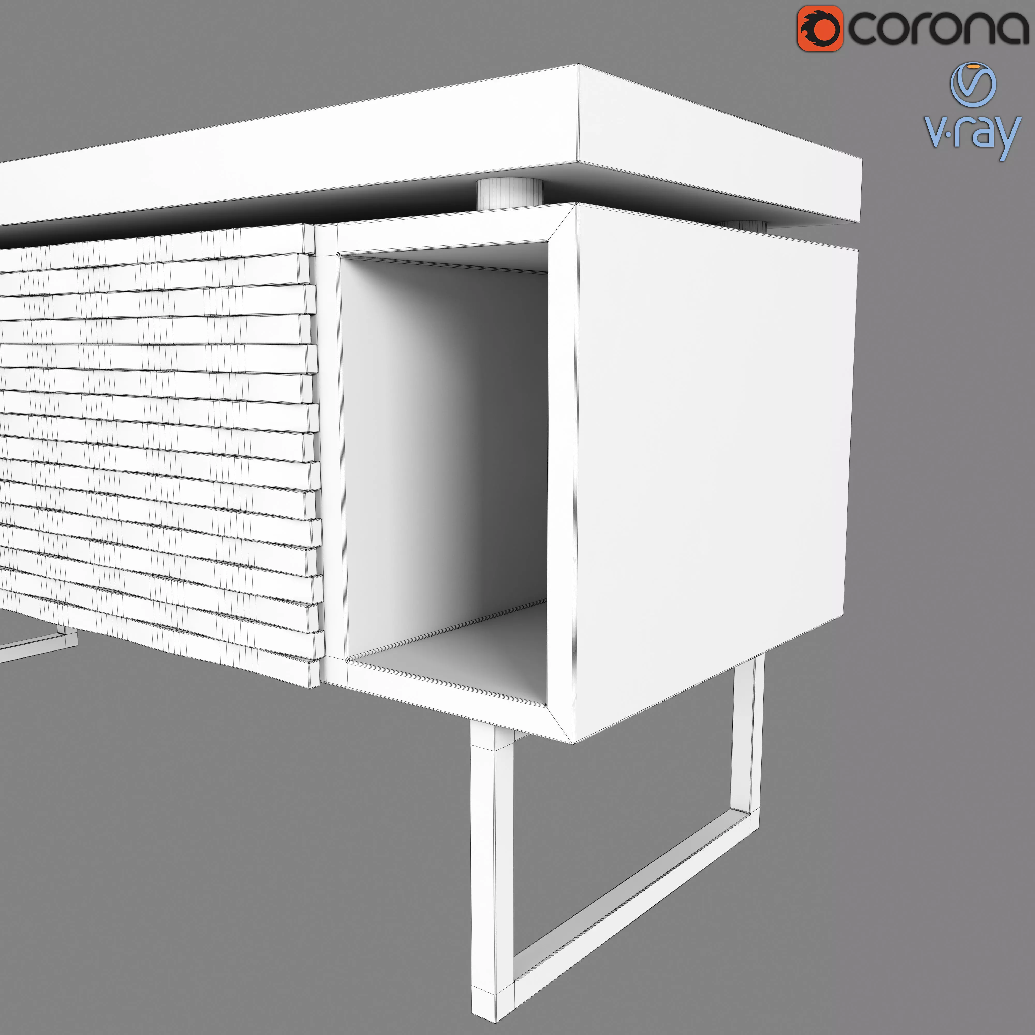 Wavy Sideboard 3D model_2