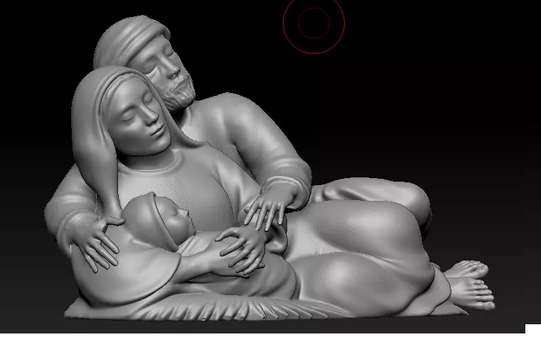 Holy Family Nativity 3D print model_3