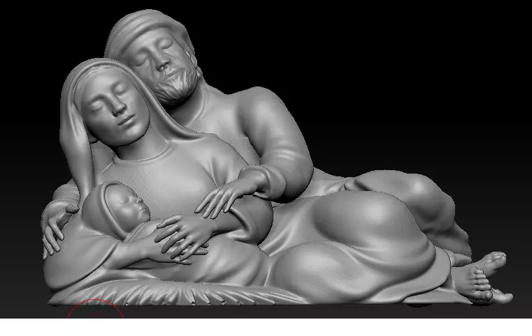 Holy Family Nativity 3D print model_1