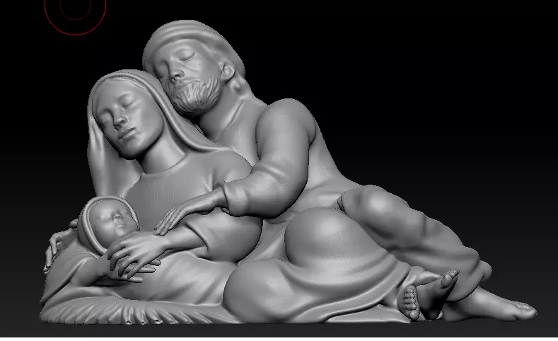 Holy Family Nativity 3D print model_0
