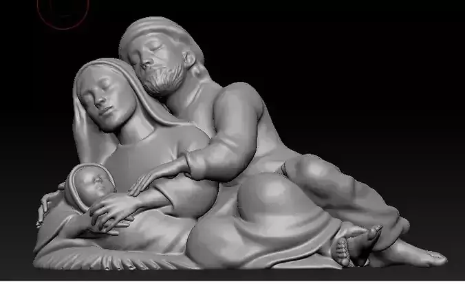 Holy Family Nativity 3D print model Holy Family Nativity 3D print model