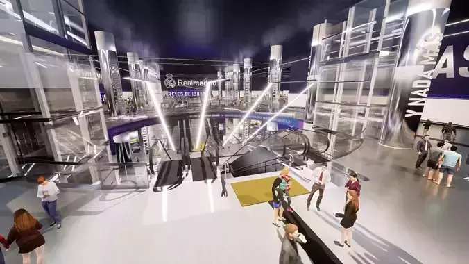 NUEVO METRO DE MADRID ESTACION SANTIAGO BERNABEU 3D SKETCHUP