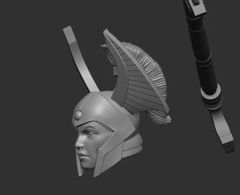 Legion Commander Headsculpt for Action Figures 3D print model_2