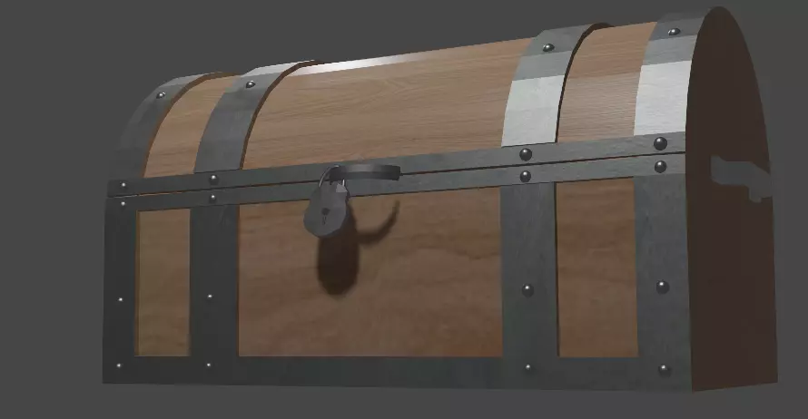 a LOW POLY TREASURE BOX Free low-poly 3D model