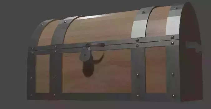 a LOW POLY TREASURE BOX