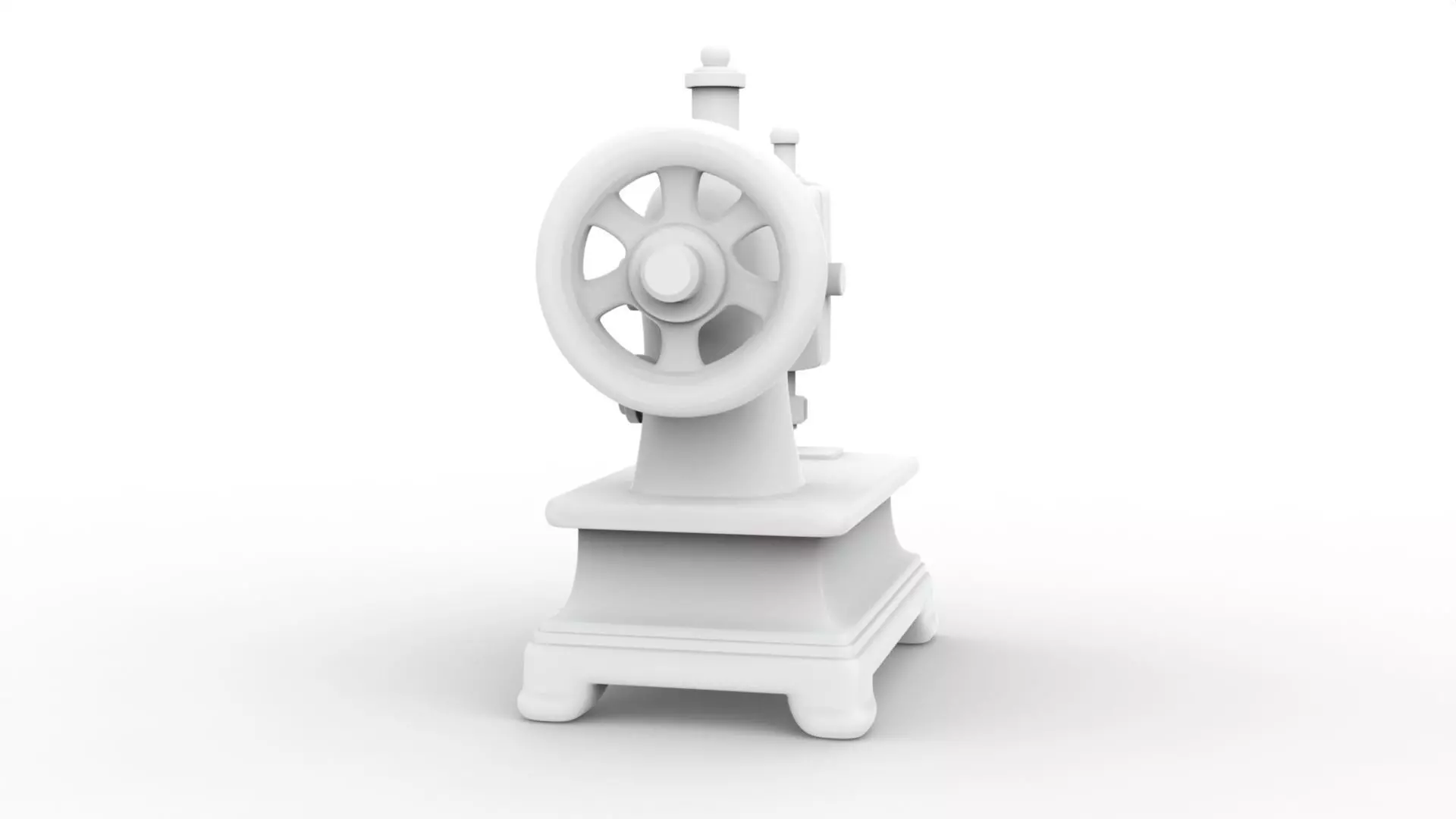 Low-Poly Sewing Machine 3D Printable 3D print model_3