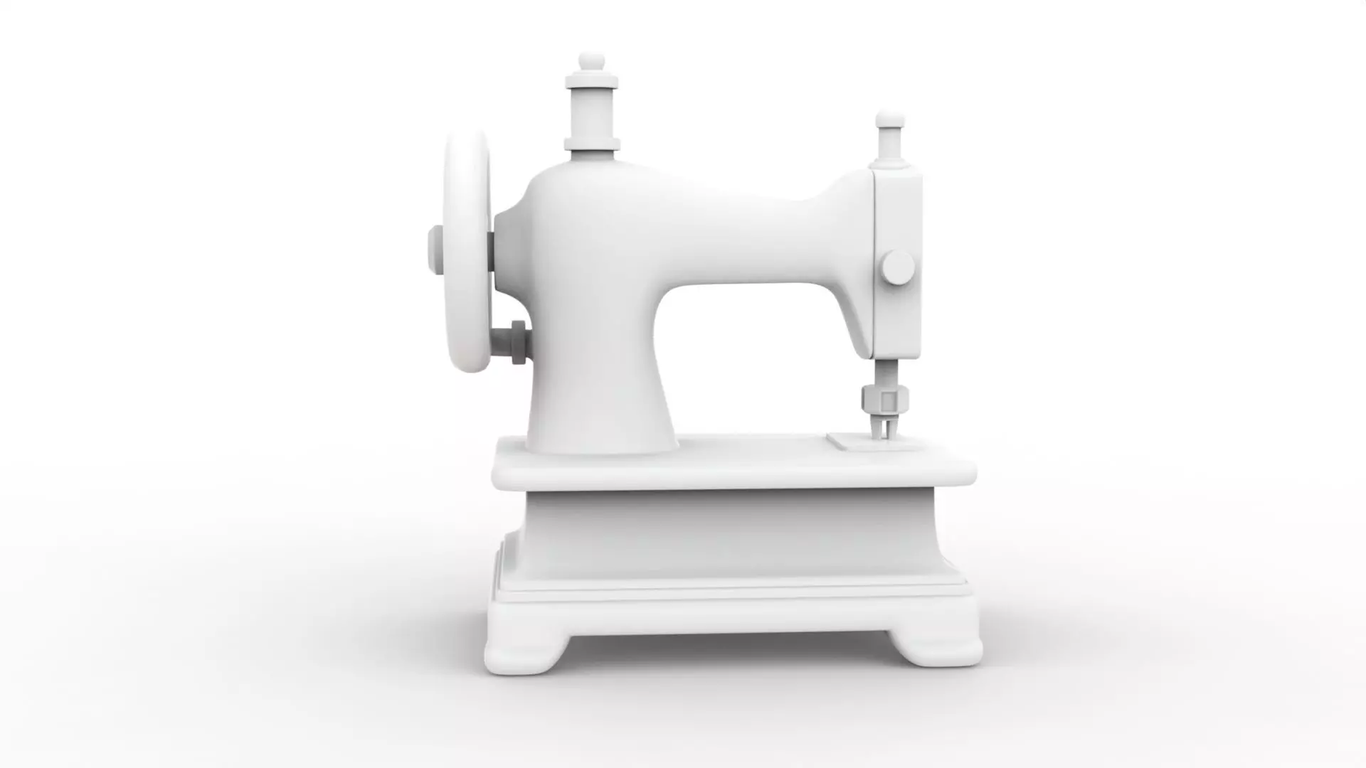 Low-Poly Sewing Machine 3D Printable 3D print model_4