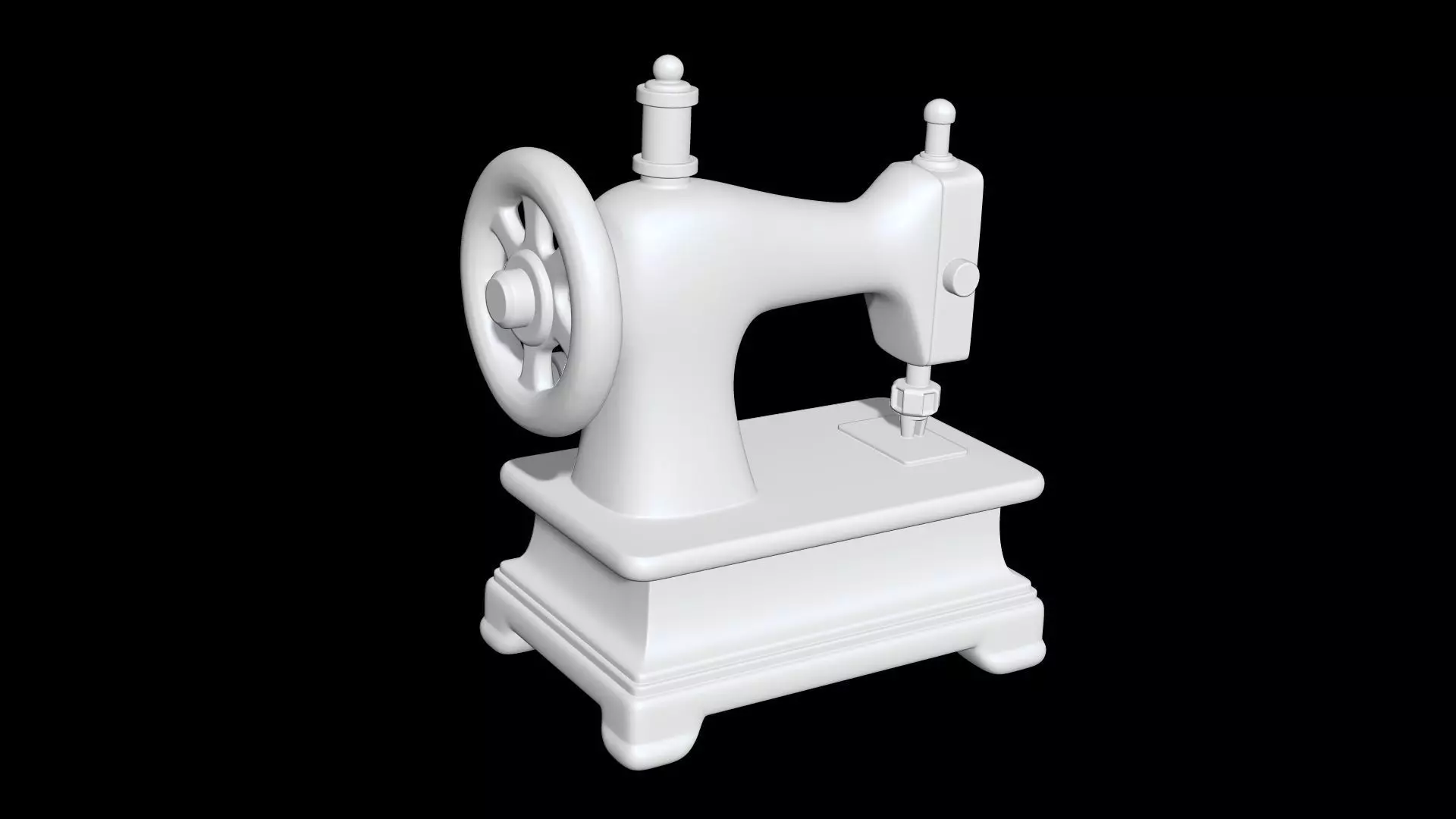 Low-Poly Sewing Machine 3D Printable 3D print model_6