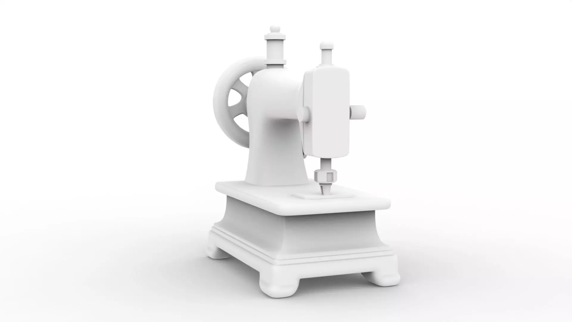 Low-Poly Sewing Machine 3D Printable 3D print model_5