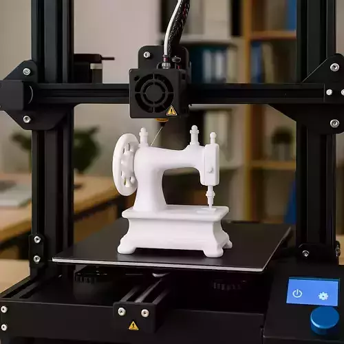 Low-Poly Sewing Machine 3D Printable