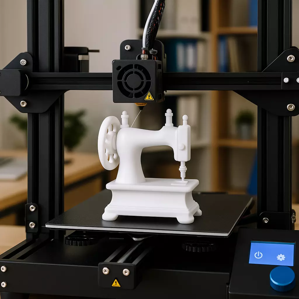 Low-Poly Sewing Machine 3D Printable 3D print model_0