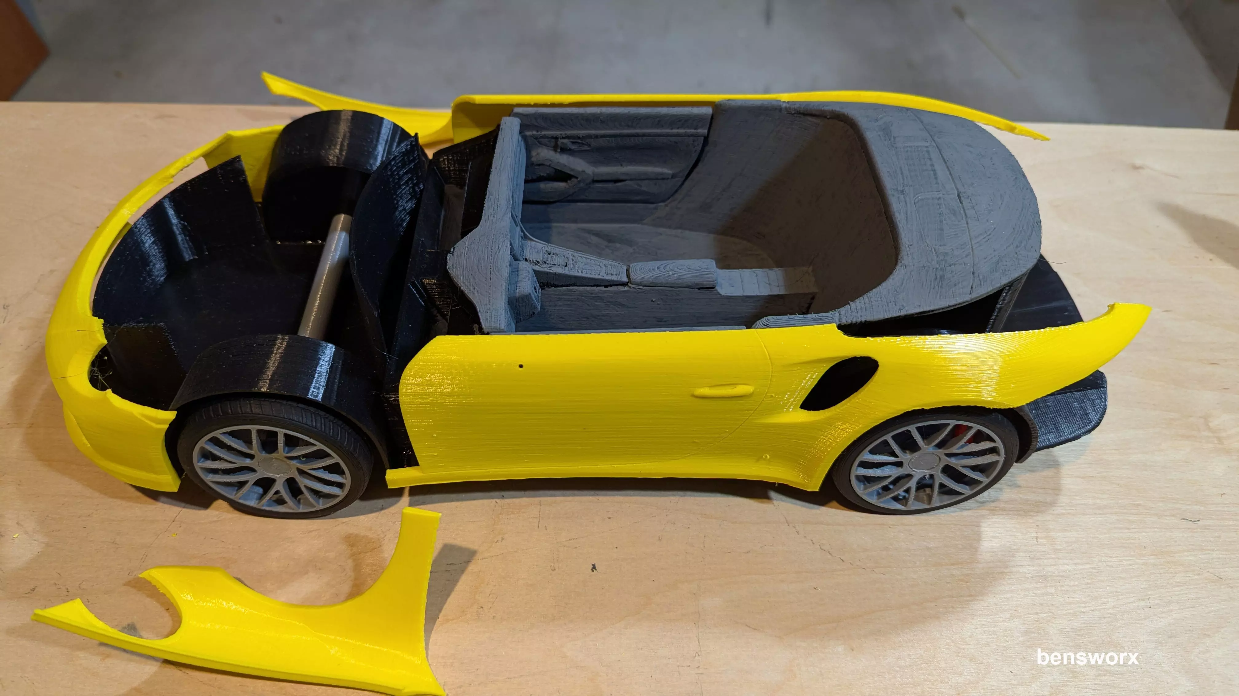 3D Printable Porsche 911 Turbo Convertible 3D print model_10