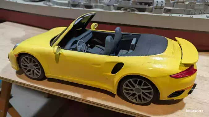 3D Printable Porsche 911 Turbo Convertible 3D print model 3D Printable Porsche 911 Turbo Convertible 3D print model