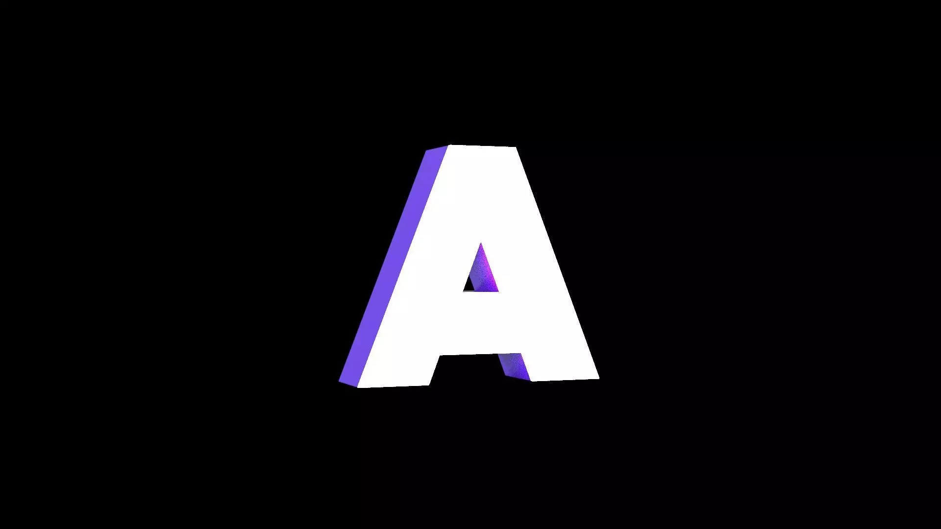 Led Light Sign letter A 3D print model