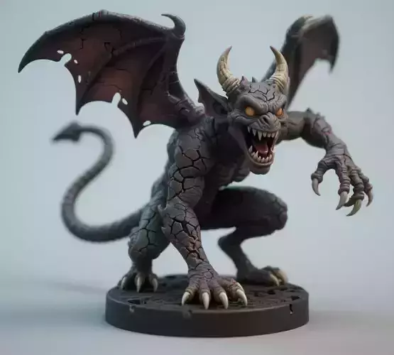 Stylized Gargoyle demon figurine