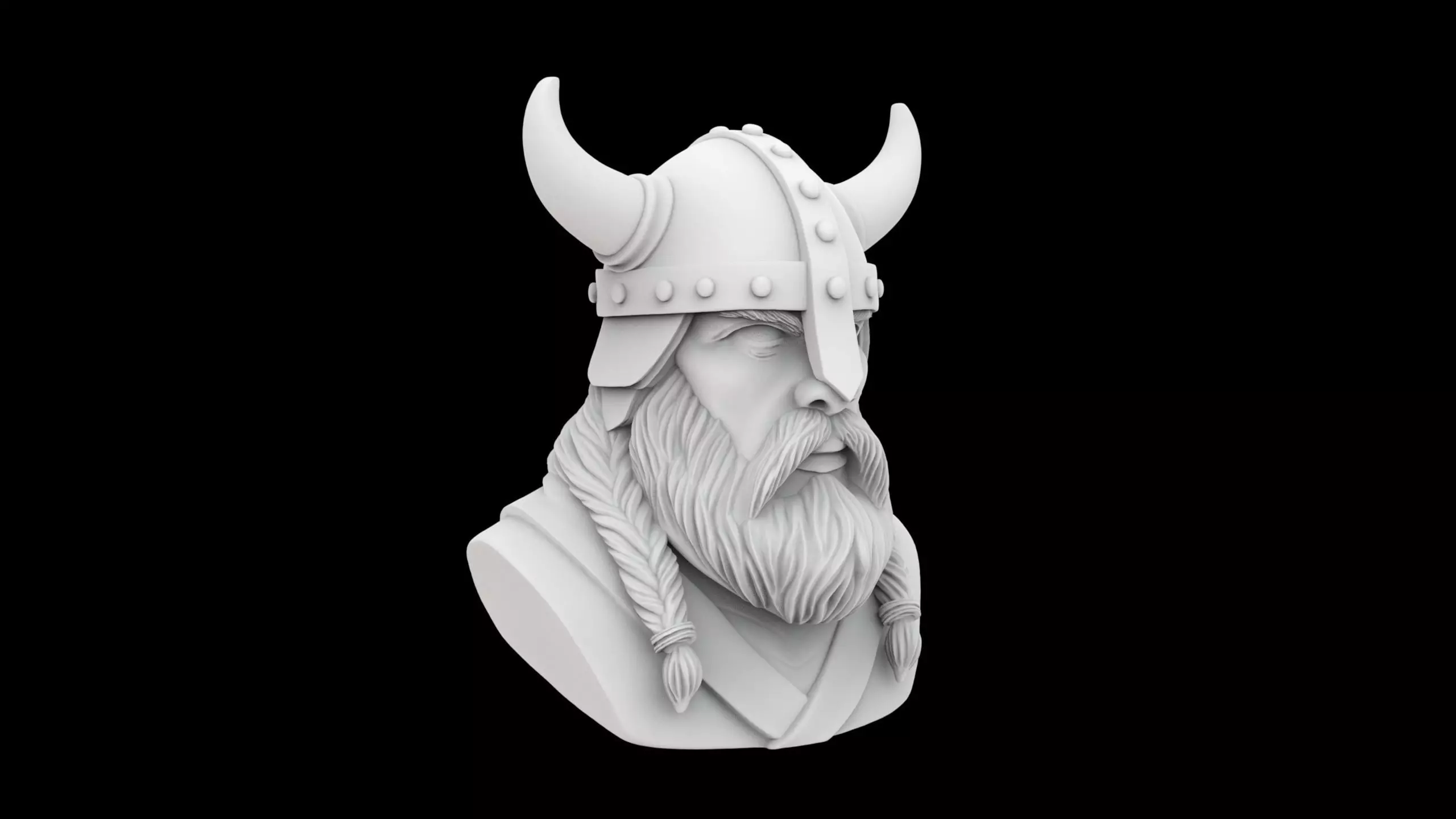 Viking Warrior Bust 3D Print Model 3D print model