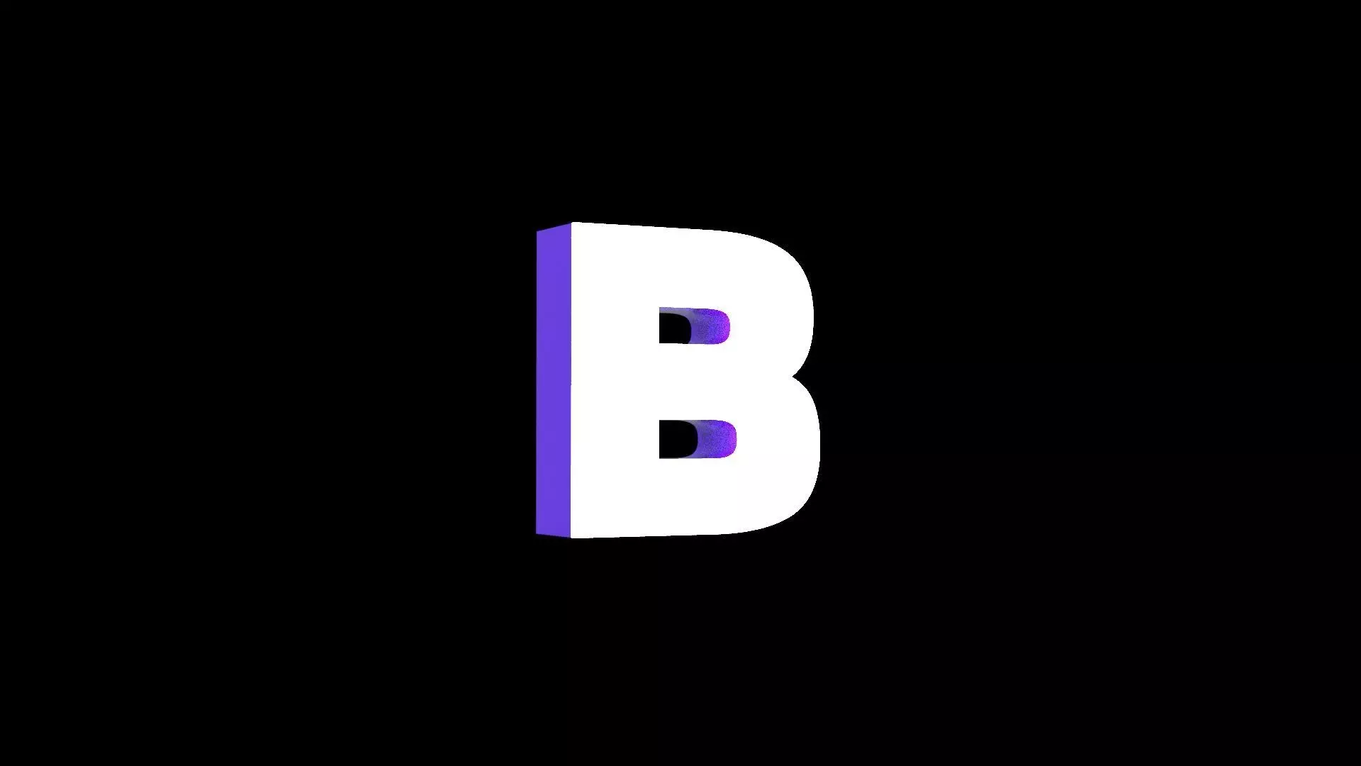 Led Light Sign letter B 3D print model