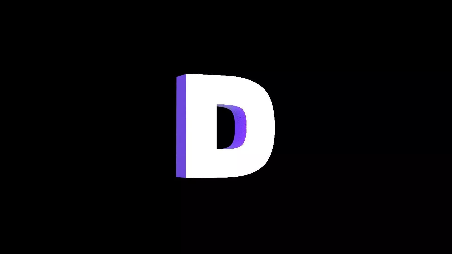 Led Light Sign letter D 3D print model