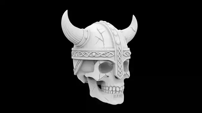 Viking Warrior Skull 3D Print Model