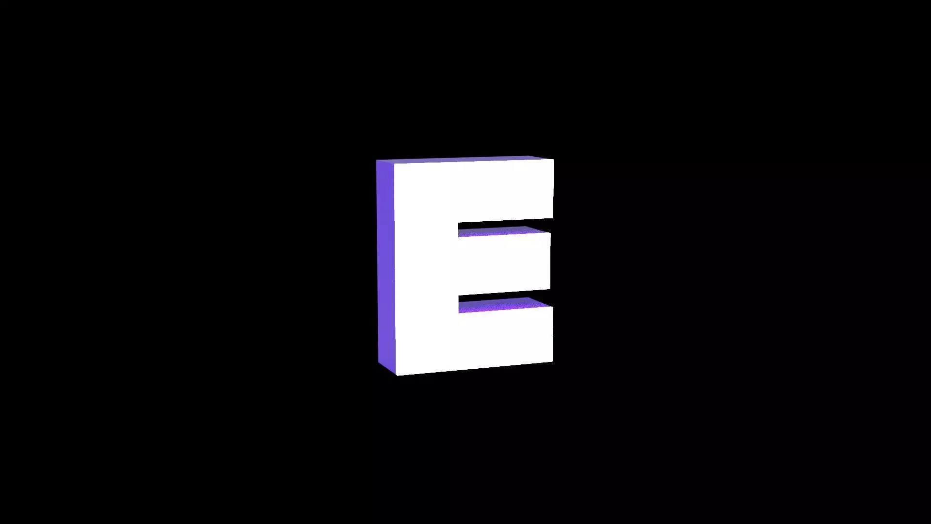 Led Light Sign letter E 3D print model