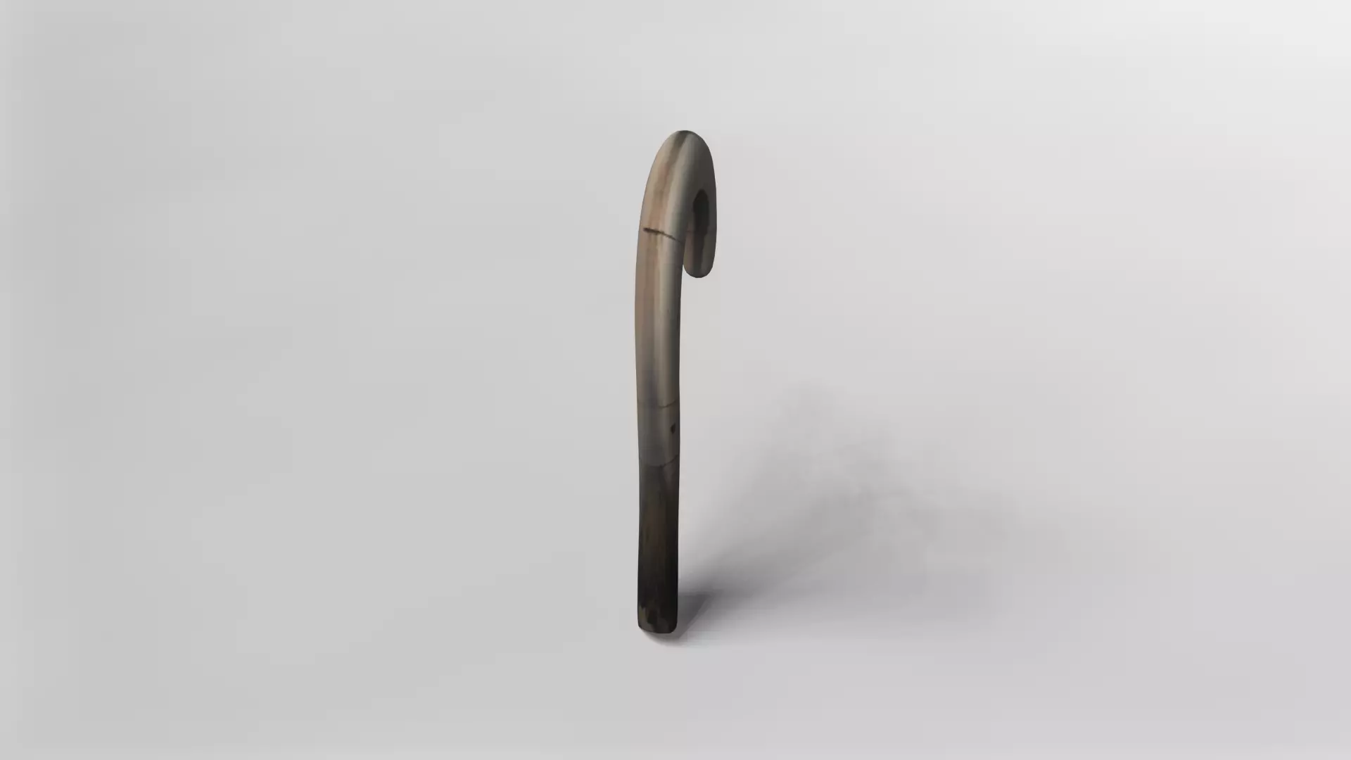 Realistic Wooden Walking Cane 3D Model 3D model_1