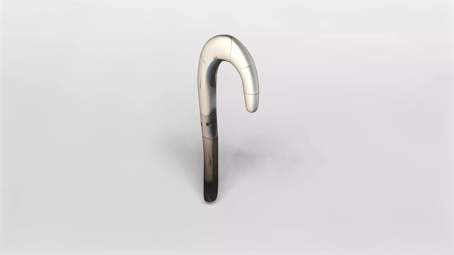 Realistic Wooden Walking Cane 3D Model 3D model_3