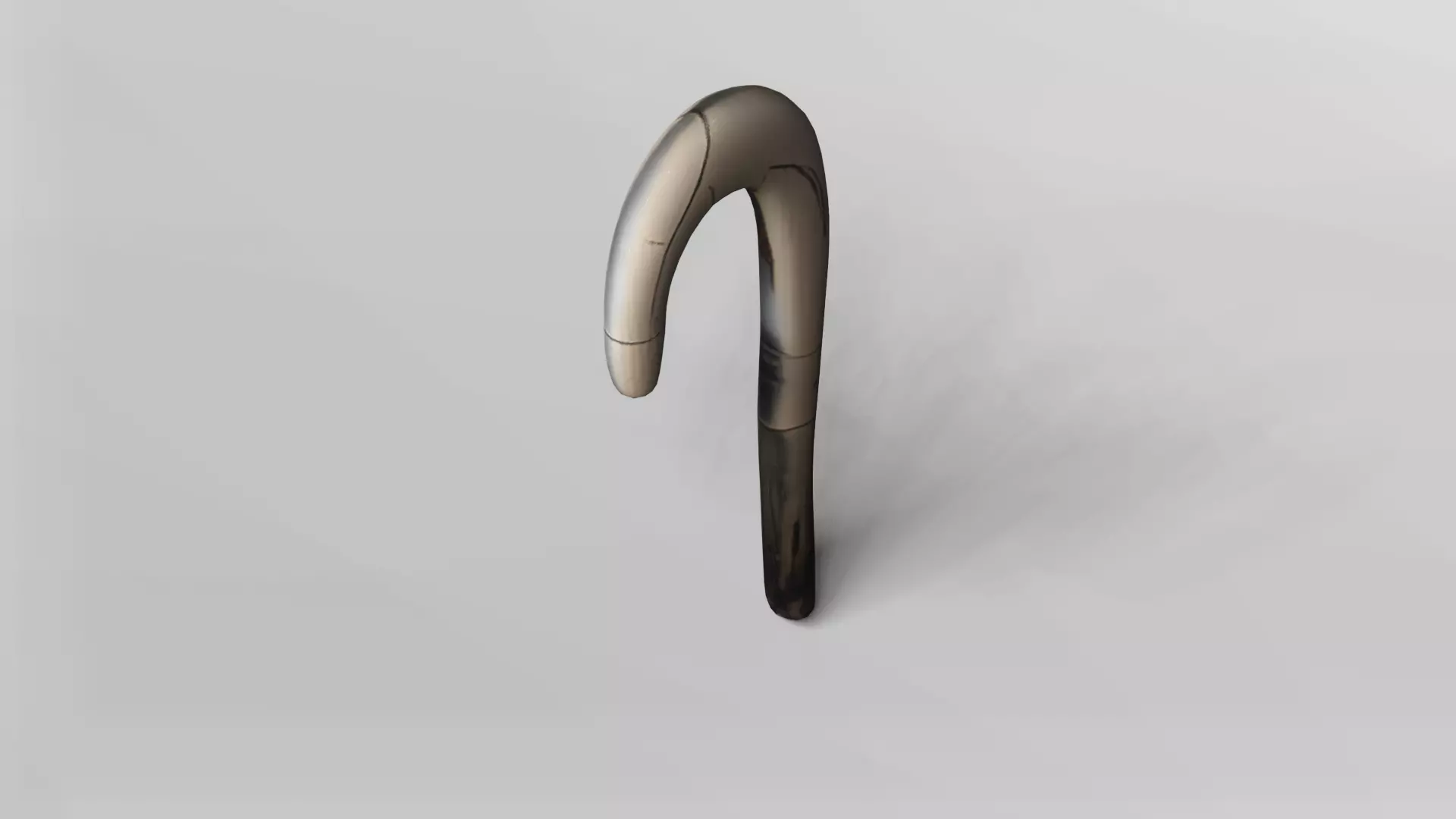 Realistic Wooden Walking Cane 3D Model 3D model_4