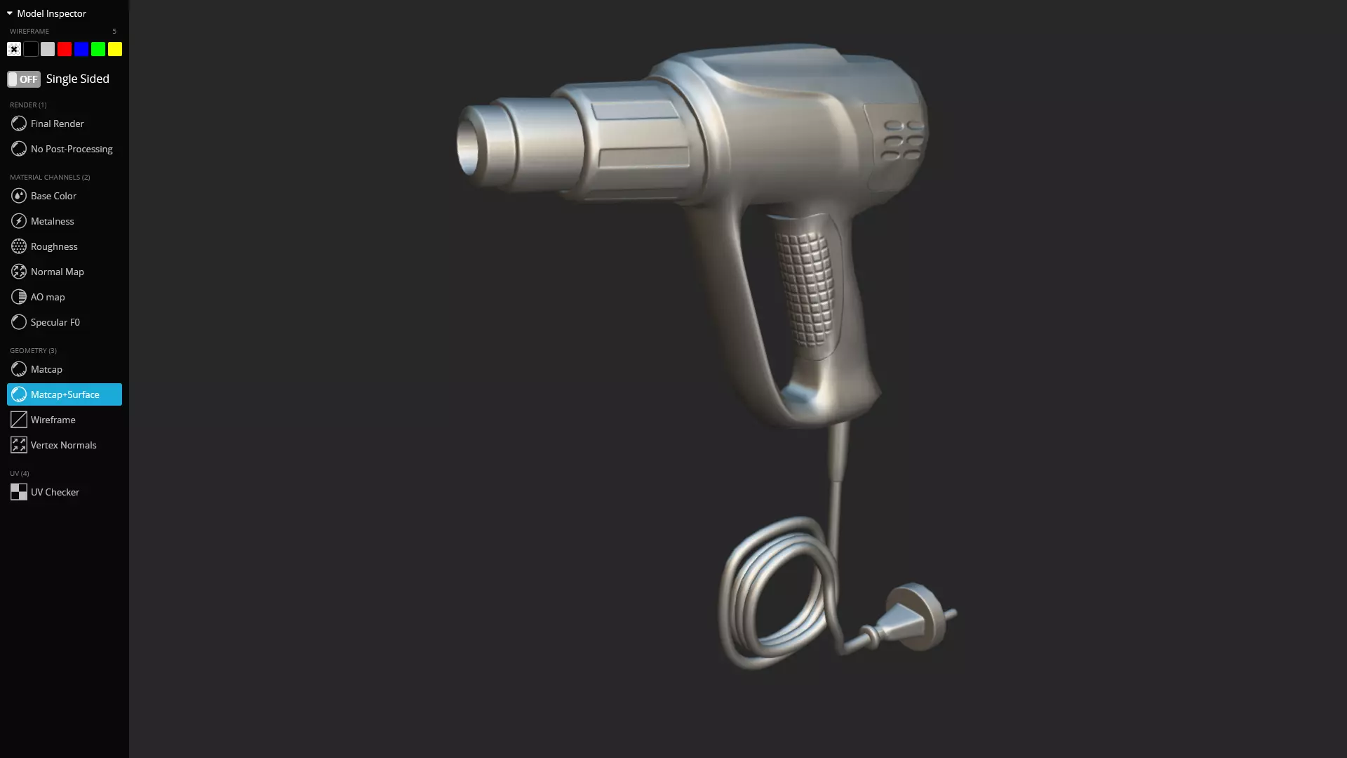 Heat Gun 3D Model Game-Ready Low-poly 3D model_11
