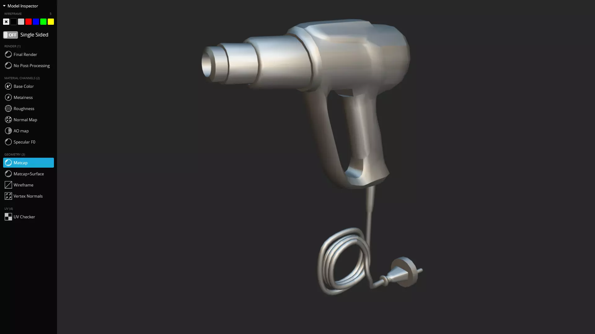 Heat Gun 3D Model Game-Ready Low-poly 3D model_10