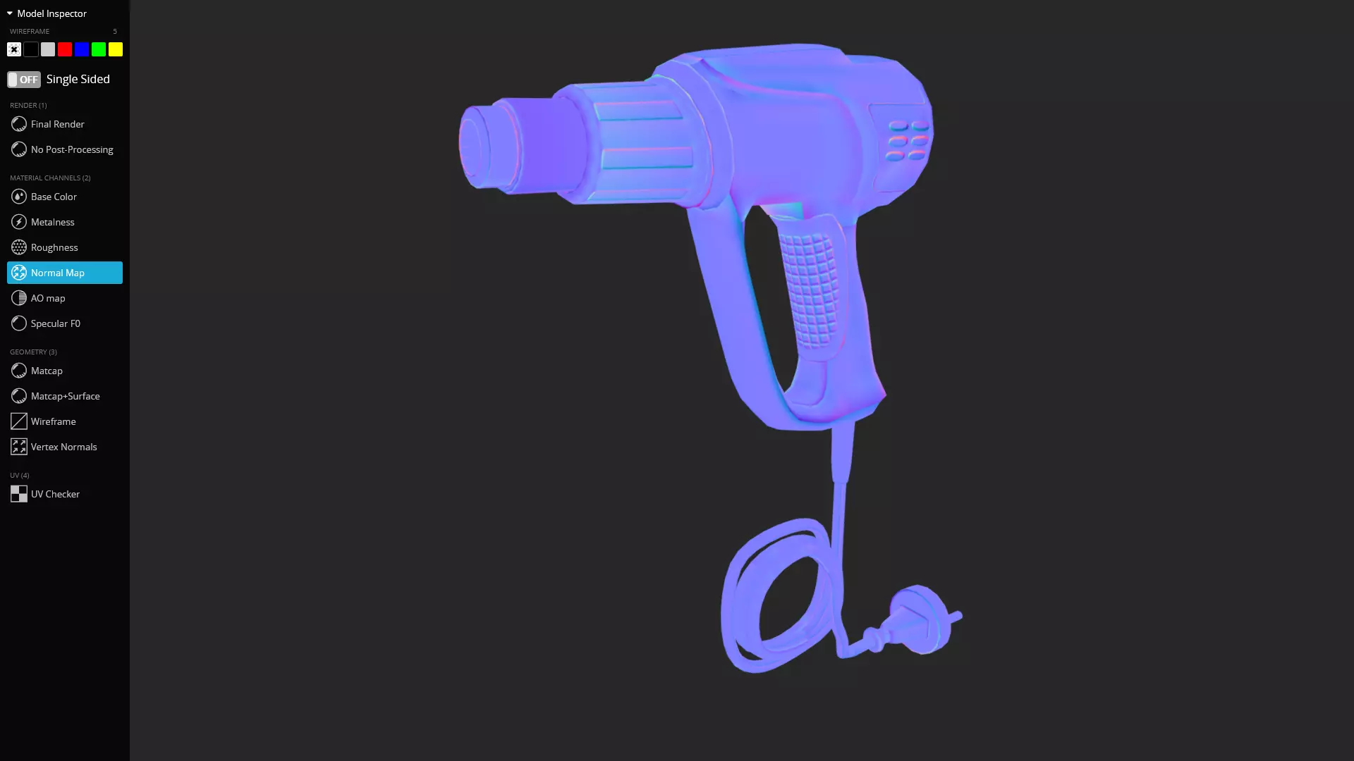 Heat Gun 3D Model Game-Ready Low-poly 3D model_8