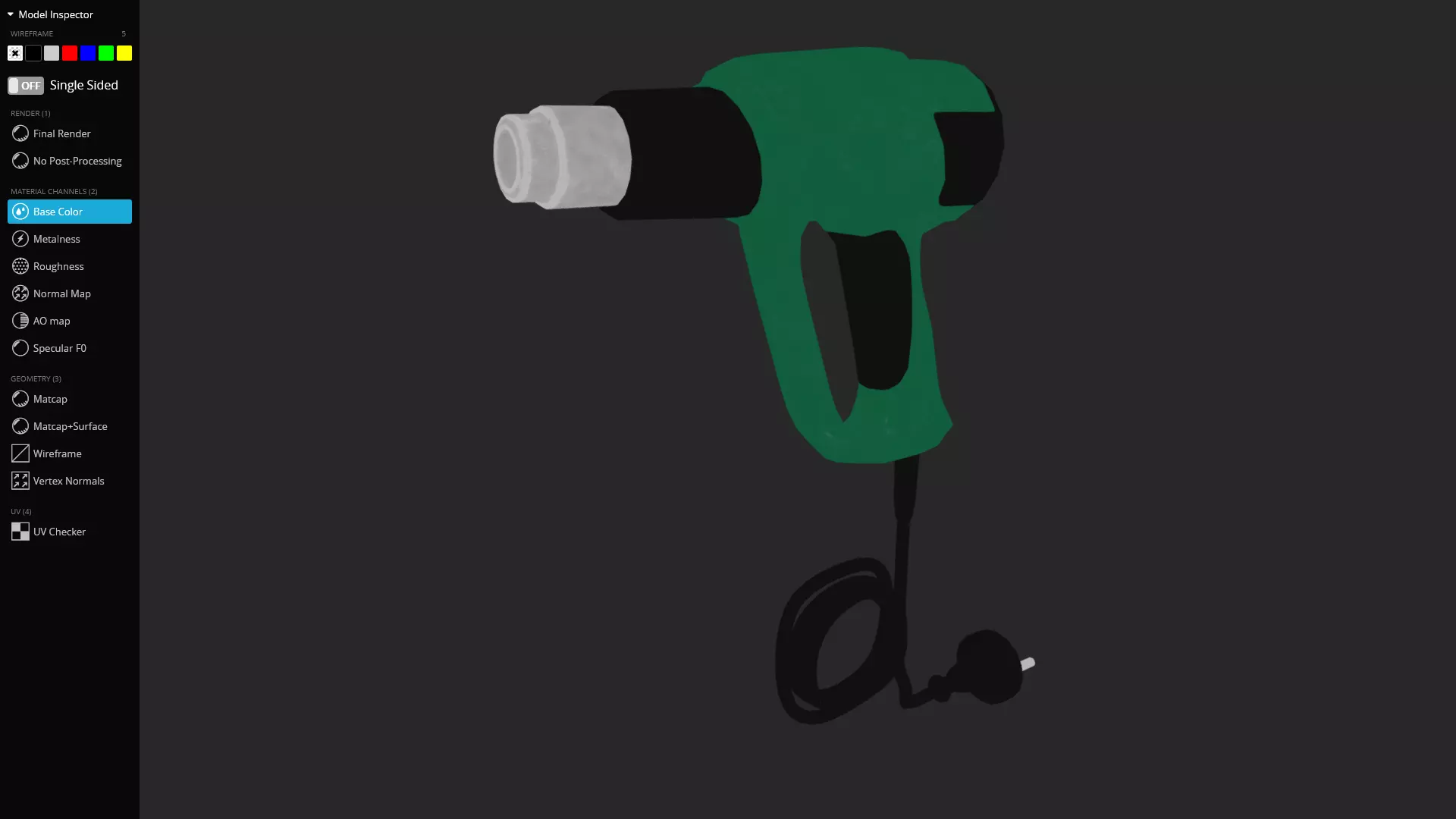 Heat Gun 3D Model Game-Ready Low-poly 3D model_5