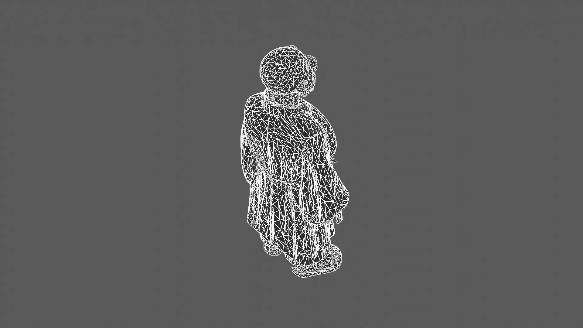 Stylized Elderly Monk 3D Model 3D model_9