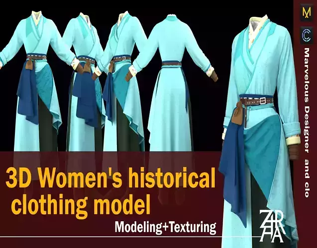 Women s historical clothing model