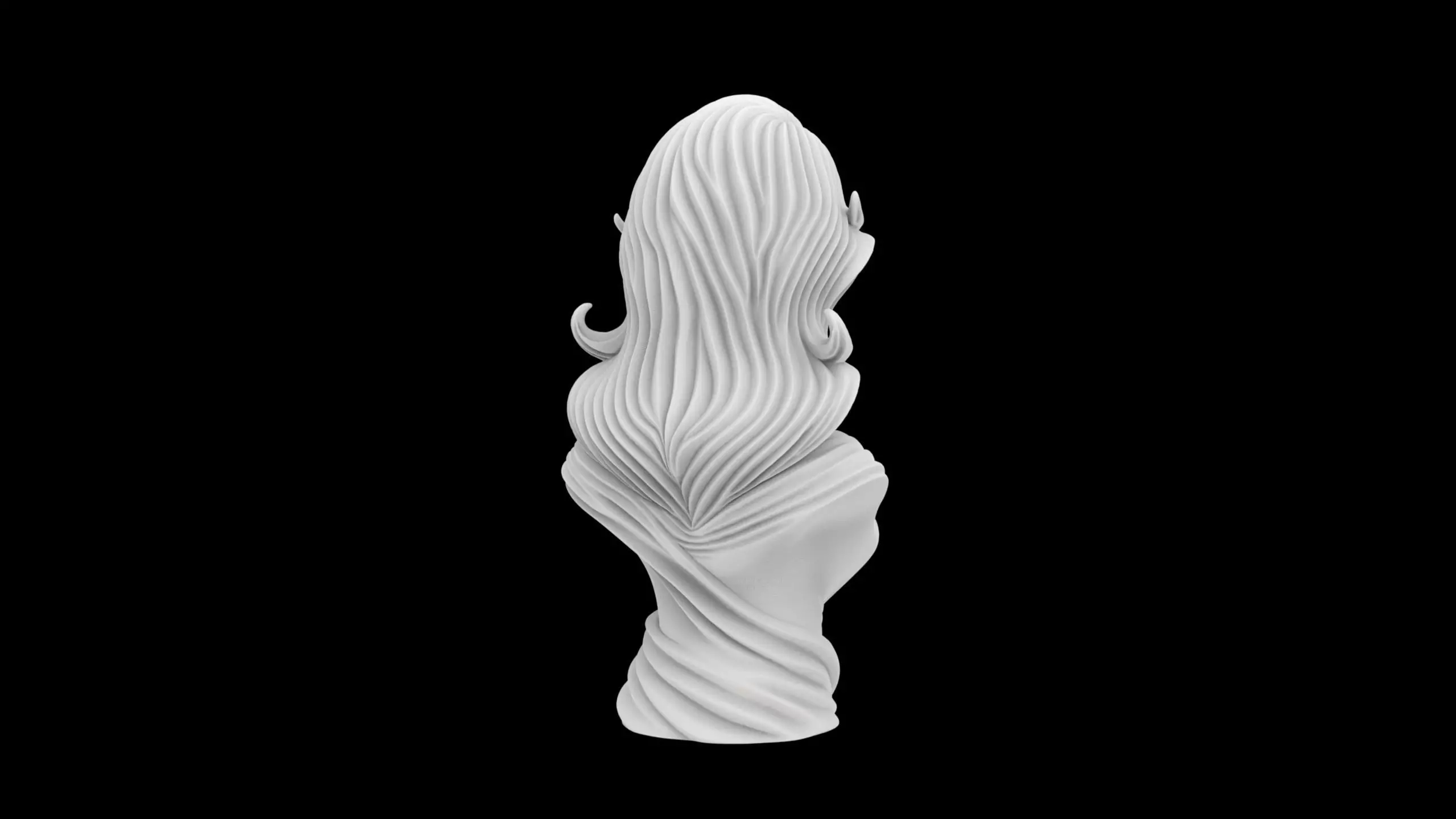 Woman Bust Sculpture 3D Print Model 3D print model_4