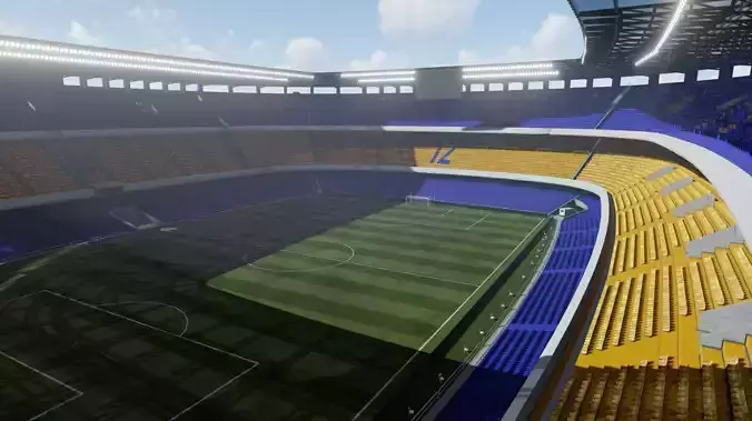 Estadio Alberto J Armando BOMBONERA BOCA JUNIORS 3D SKETCHUP